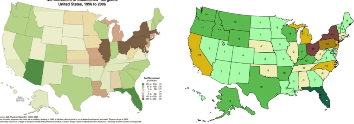 Figure 4 compares the net movement of rural general surgeons from 2006 to 2011 to the net  movement of all established surgeons between 1996 and 2006