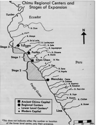 Figure 4. A possible sequence of Chimú Expansion. From Moore and Mackey 2008.