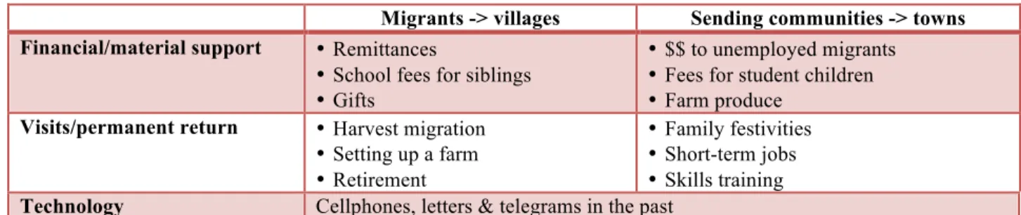 Table 5: Qualitative analysis of rural-urban connection strategies 