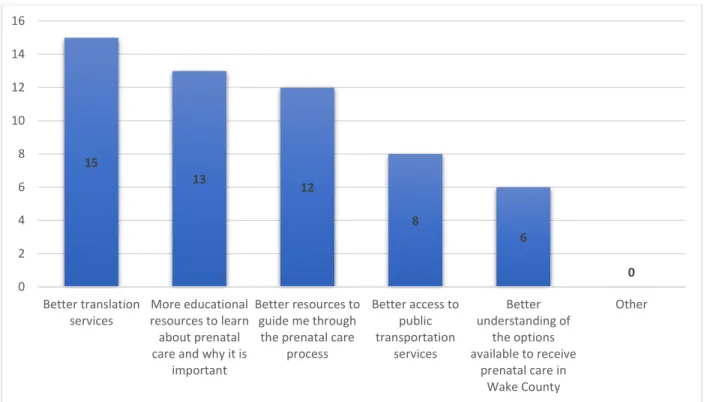 Figure 4. Suggestions to optimize access to prenatal care. 