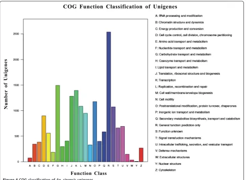 Table 2 Homology analysis between An. sinensis and other Dipteran genomes using BLASTX with cut-off E-value of 1E-5