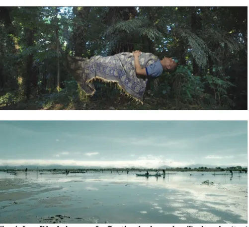 Fig. 4. Lav Diaz’s image of a floating body evokes Tarkovsky (top).