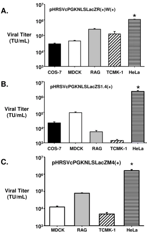 Figure 3ized cell linesIn vitro analysis of viral transduction into a panel of immortal-In vitro analysis of viral transduction into a panel of 
