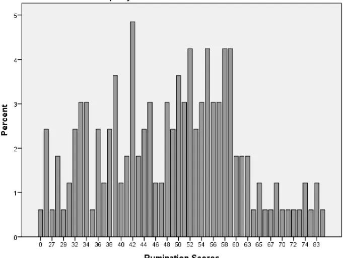 Figure 7: Frequency Distribution of Rumination Scores  