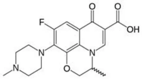 FIGURE 1: CHEMICAL STRUCTURE OF OFLOXACIN (OFL) 