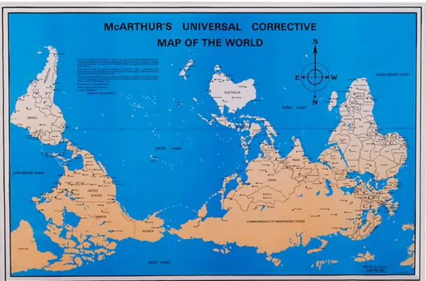 Figure 1-4. "McArthur’s Universal Corrective Map of the World" by Stuart McArthur, copyright  ODT