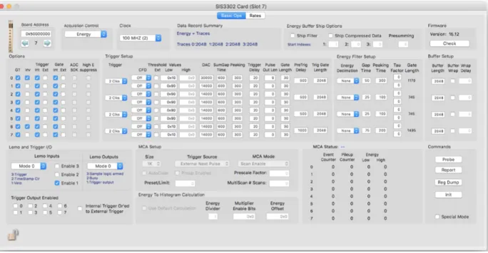 Figure 13: ORCA trigger settings used for the DAQ.