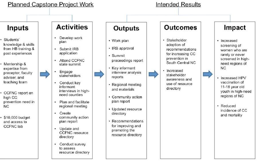 Figure 1: CCFNC Capstone Logic Model