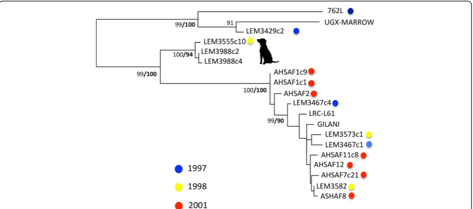 Table 1 Year on year population genetic statistics for Sudanese L. donovani populations