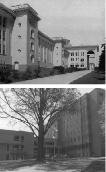Figure 1.1: Historic (top) and current (bottom)  Center Building 