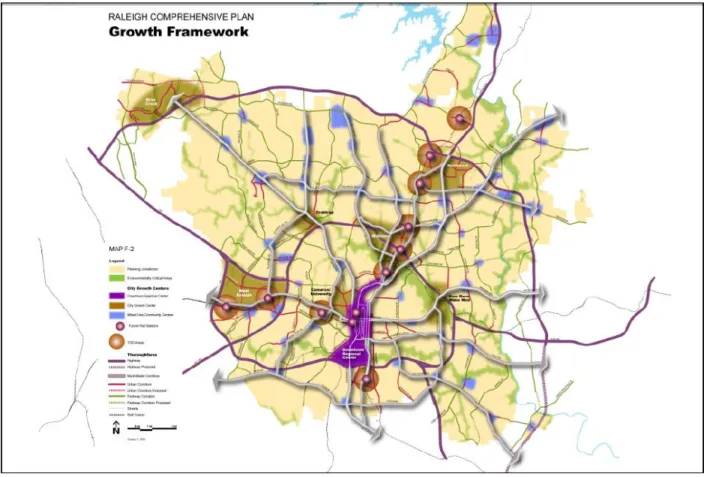 Figure 1: Raleigh Growth Framework Map 