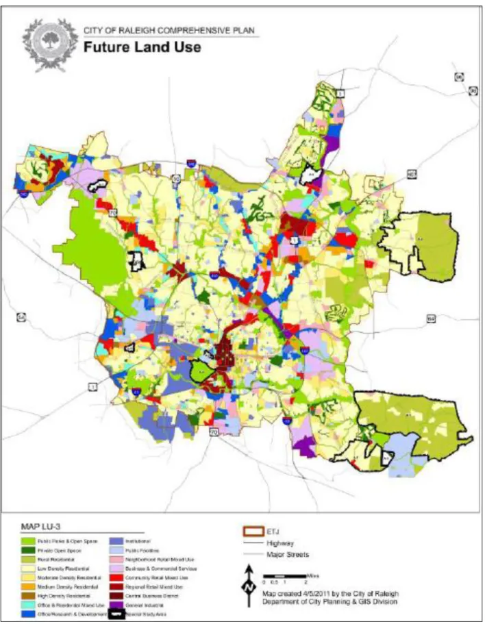 Figure 2: Raleigh Future Land Use Map 