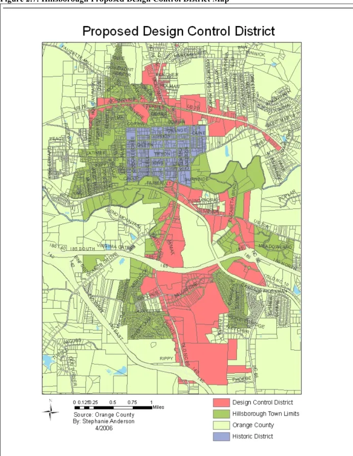 Figure 2.7: Hillsborough Proposed Design Control District Map 