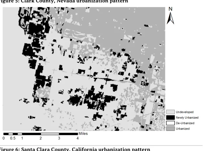 Figure 5: Clark County, Nevada urbanization pattern 