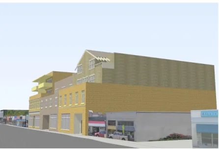 Figure 4: Potential development with form-based  codes on Ninth Street 