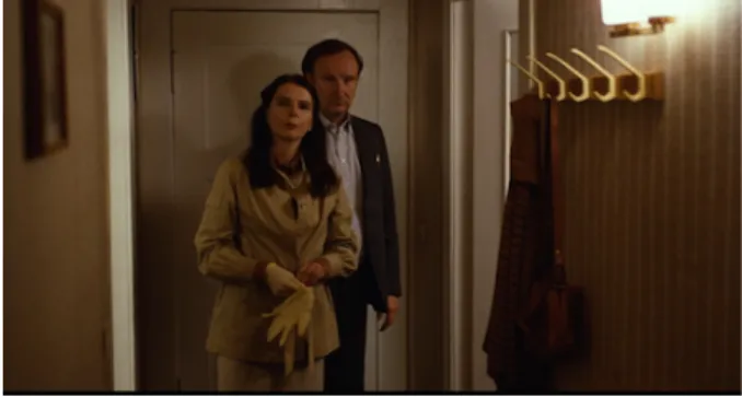 Figure 5: Screen at 00:09:33: The foreboding and  anonymous Stasi beckon Barbara to force her to undergo  a bodily search 