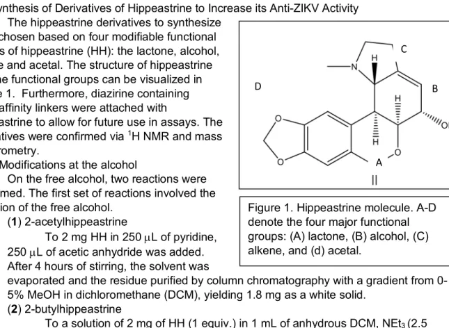 Figure 1. Hippeastrine molecule. A-D  denote the four major functional  groups: (A) lactone, (B) alcohol, (C)  alkene, and (d) acetal