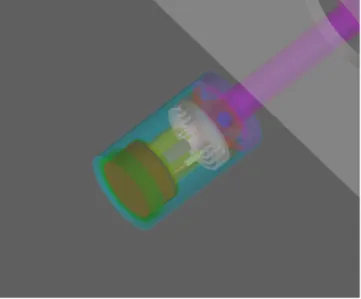 Figure 3: OpenGL representation of the MALBEK geometry used in the Geant4 simulations