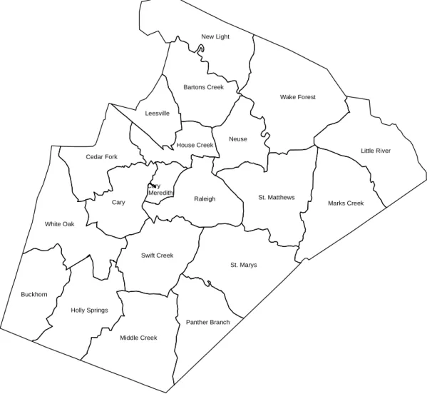 Figure 8. Townships in Wake County 