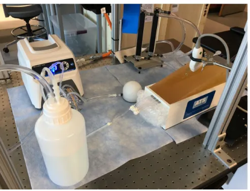 Figure 1.  ​Calibrated flow phantom experimental setup 