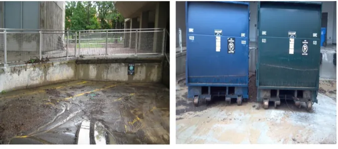 Figure 3: After Flood at Murray/Kenan Loading Docks           Figure 4: After Flood at the Loading Docks (Hoyt)  (Folder from Hoyt named “from Sally”)                                    (Folder from Hoyt named “from UNC OWRR”)