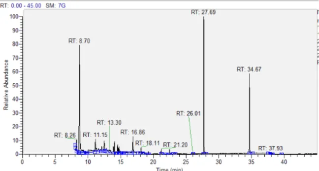 Figure 9. A representative chromatogram of gas-phase PAHs analyzed on a PUF/XAD2.  