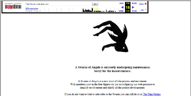 Figure 5: Wayback Machine capture of the ASoA’s Announcement of going undergoing maintenance