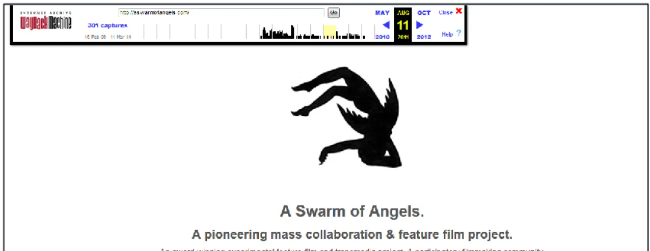 Figure 7: Wayback Machine capture of 2011 ASoA announcement that the project is on pause