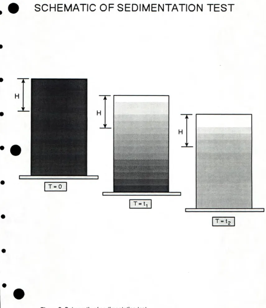Figure 2. Schematic of sedimentation test.
