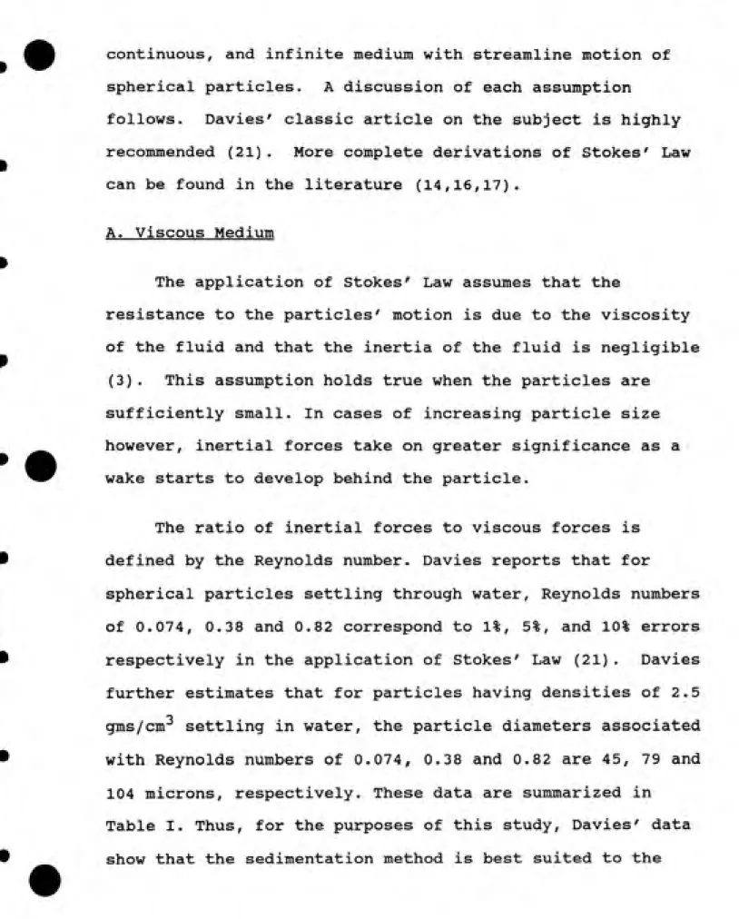 Table I. Thus, for the purposes of this study, Davies' data