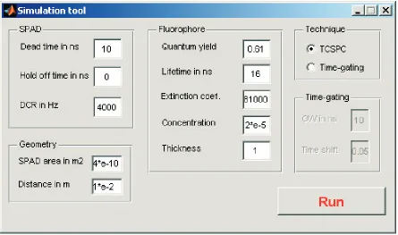 Figure 4.11: The interface of the main window of the simulation tool.
