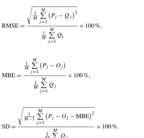 Table 4. Rain–no rain contingency table for the WRF simulationagainst observation.