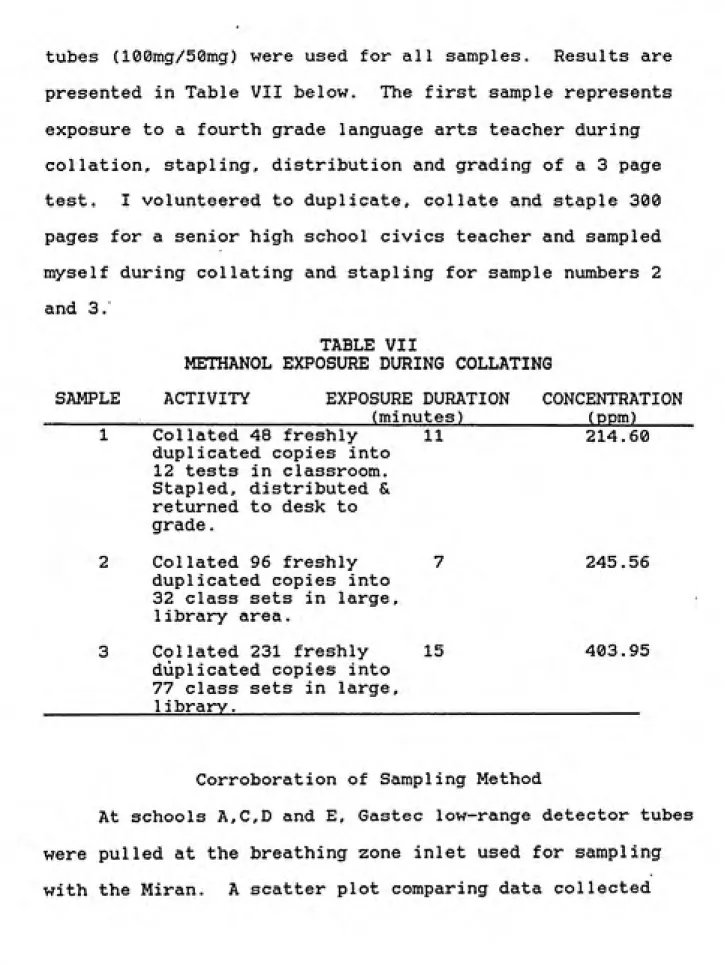 TABLE VII
