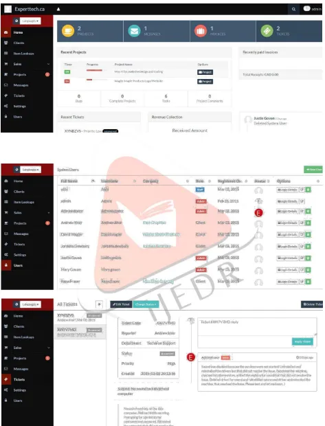 Fig 2:GUI Cloud Management  Fig:3 Multi Ticket and User 