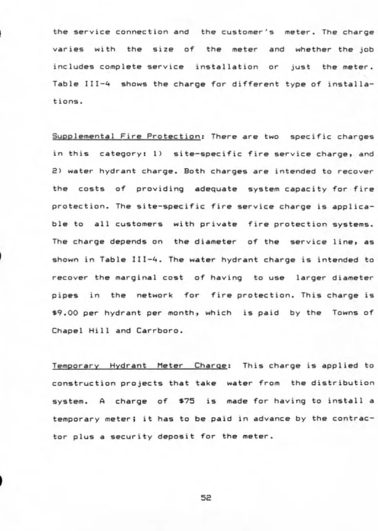 Table III-'^ shows the charge for different type of installa¬