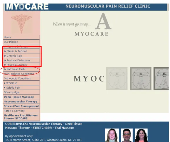 Figure 6: Sample Site’s Main Page at Time Point 2 (Change is Detected) 