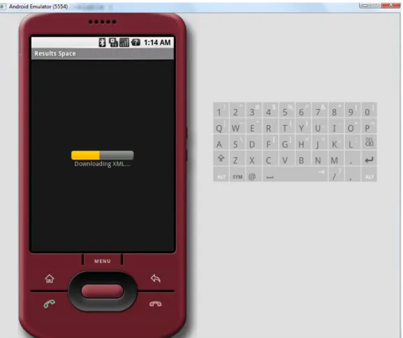 Figure 11 shows the main activity retrieving the data from the server. 