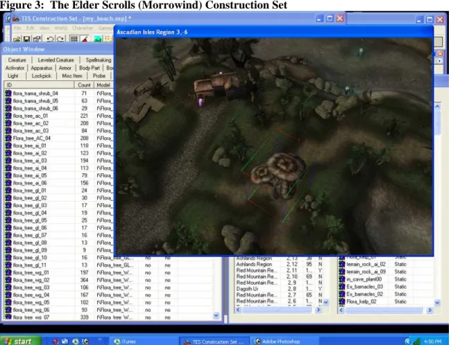 Figure 3:  The Elder Scrolls (Morrowind) Construction Set 