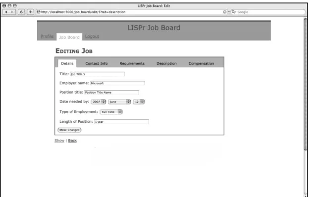 Fig. 2 Editing a job postings details