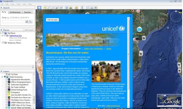 Figure 4: Pop-up in Google Earth  
