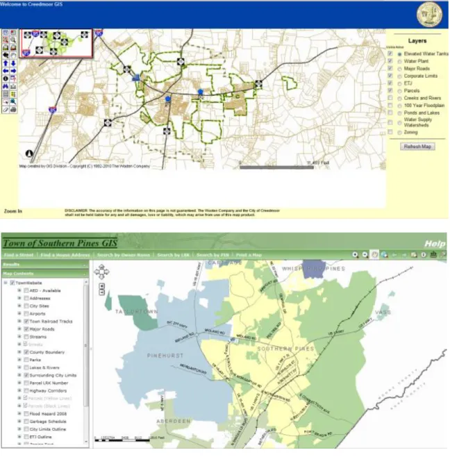 Figure 12: NC municipal web GIS sites 