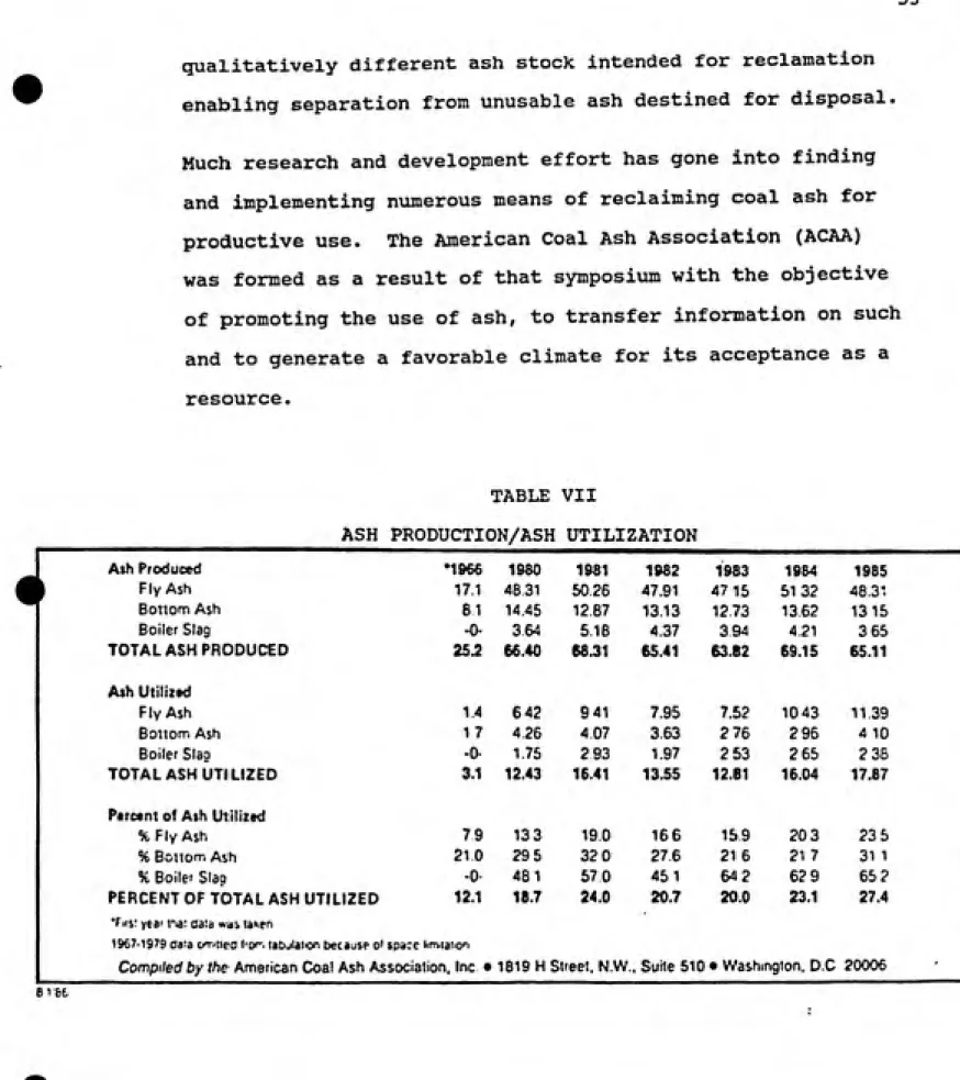 TABLE VII