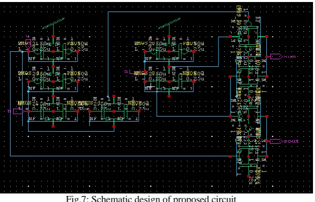 Fig.7: Schematic design of proposed circuit  
