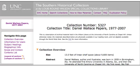 Figure 1. Help features: Top statement and help pages 