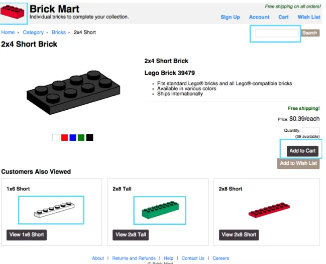 Figure 8: Change locations on the Product page type 
