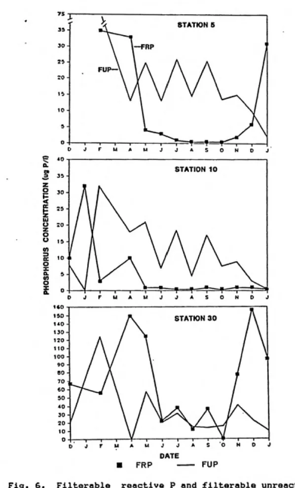 Fig. 6. Filterable reactive P and filterable unreactive