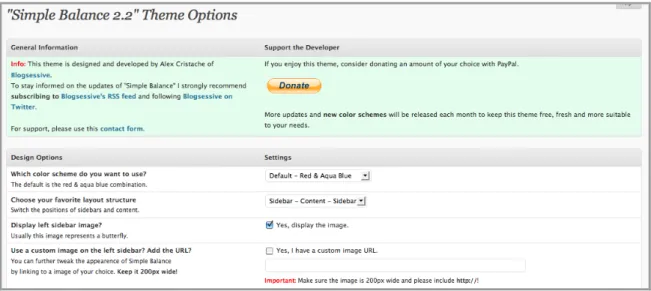 Figure 10 shows a simple theme options page. Citizen Press will make extensive use of a  theme options page, discussed in Chapter 4