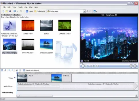 Figure 3. The Windows Movie Maker GUI