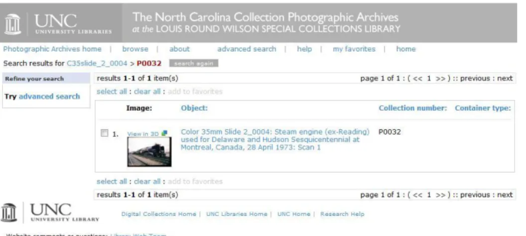 Figure 6: CONTENTdm page with digitized content for one record 