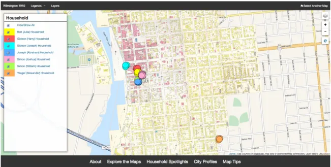 Figure 2. Map of Wilmington 1910 at the default zoom level. 